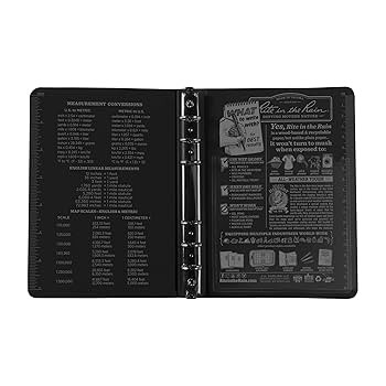 ライトインザレイン RITR バインダーカバーセット 防水ノート＆バインダーカバー Rite in the Rain 黒 - いは軍